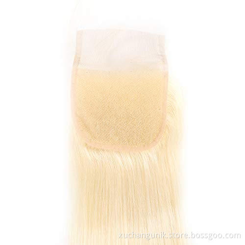 Uniky 613 Blonde Virgin Human Hair Bundles With Closure, 613 hair color blonde Bundles With Frontal wholesale